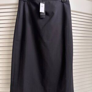 Banana Republic Pencil Skirt Black Wool Blend Women's Size 4 Italian Fabric NWT